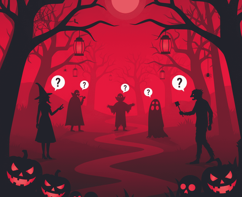 Halloween party with spooky decorations and themed cocktails